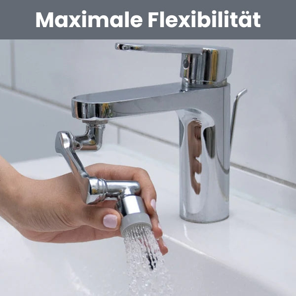 HydroJake | 1080° Wasserhahnaufsatz mit universeller Passform
