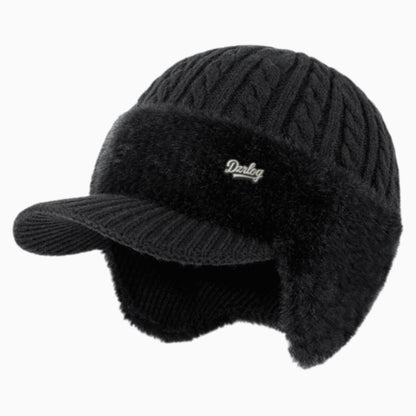 Snowie | Strickmütze mit Nerzfellfutter für vollständigen Kopf- und Ohrenschutz